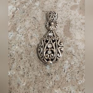 Brighton Bibi Scroll Pendant with Rhinestones